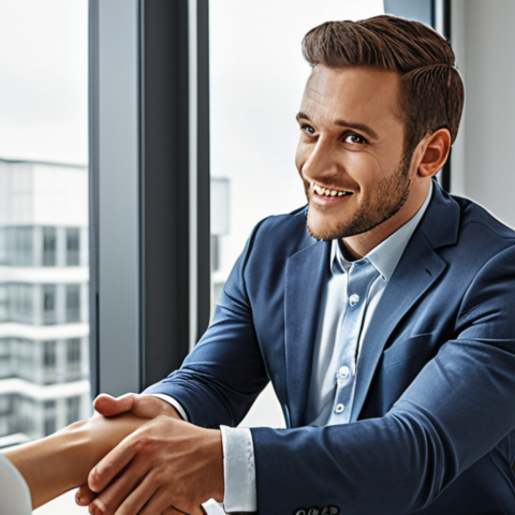 **

`Financial advisor attentively listening to a client in a modern office setting, emphasizing trust and understanding. Focus on clear communication and a warm atmosphere. Consider including visual elements representing financial planning and growth. Client shaking hands with advisor, deal is done`

**