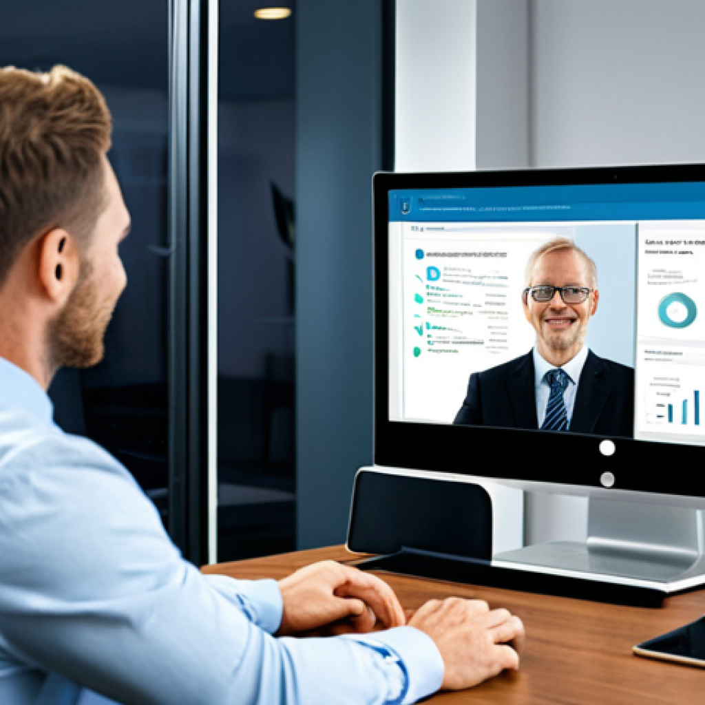 **

A financial advisor in a modern office setting, demonstrating CRM software on a computer screen to a client. The advisor is wearing a professional business suit, fully clothed, appropriate attire. The client is attentively listening. The scene emphasizes trust and data management. safe for work, perfect anatomy, natural proportions, family-friendly, well-lit, professional photography.

**