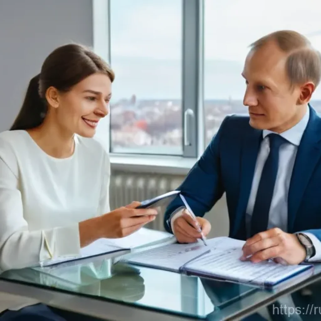 펀드투자상담사와 관련된 고객 투자 성공 사례 - **Prompt:** A warm and inviting scene inside a modern, well-lit financial consultant's office in a m...