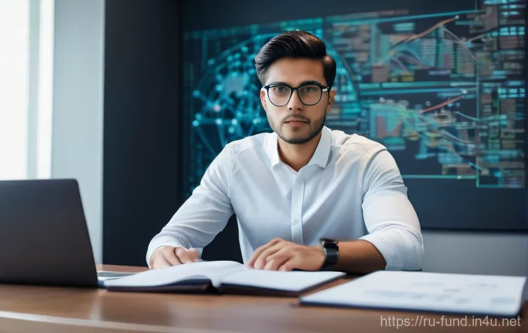 펀드투자상담사 필기시험 합격 꿀팁 - **Prompt:** A focused professional, either a young man or woman, dressed in a sharp business casual ...