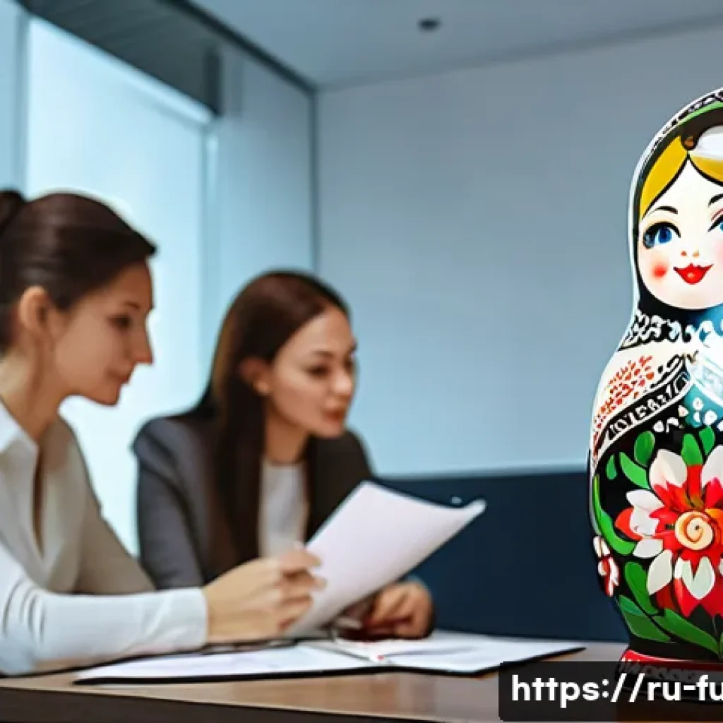 펀드투자상담사와 고객 중심의 투자 계획 - A professional financial advisor meeting with a diverse Russian family in a modern office, discussin...