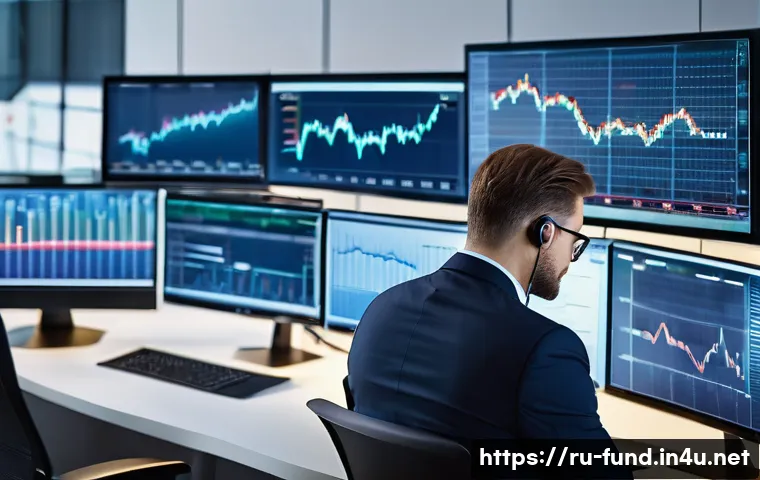 펀드투자상담사와 글로벌 금융 시장 사례 - A professional financial advisor in a modern office environment, analyzing diverse global economic i...