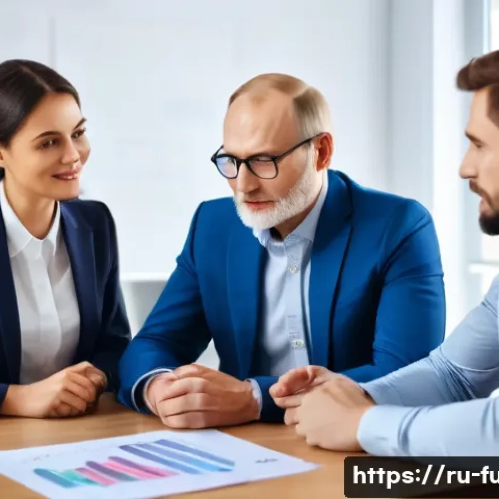 펀드투자상담사와 고객 관계 구축 비결 - A professional financial advisor in a modern office setting, attentively listening and engaging with...