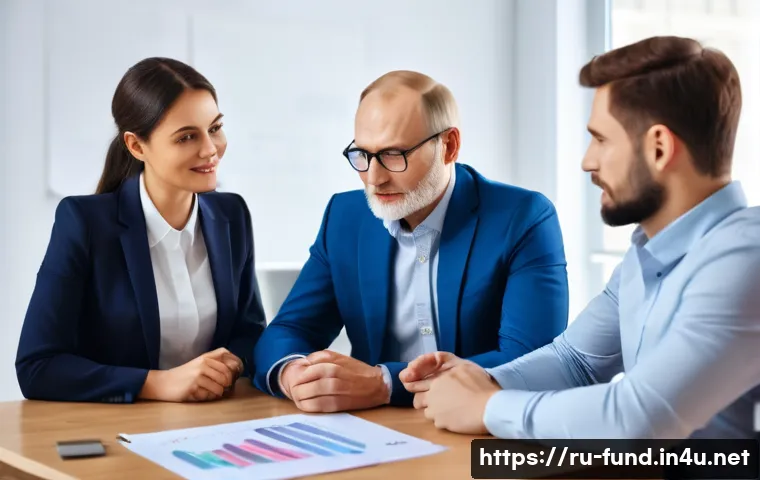 펀드투자상담사와 고객 관계 구축 비결 - A professional financial advisor in a modern office setting, attentively listening and engaging with...