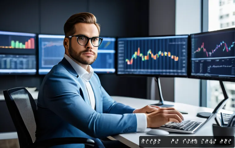 펀드투자상담사 자격증 트렌드 변화 - A modern financial consultant in a sleek office environment, sitting at a desk with multiple compute...