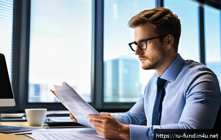 펀드투자상담사 시험 준비 시 흔한 실수 - A professional financial consultant in a modern office environment, studying updated investment fund...